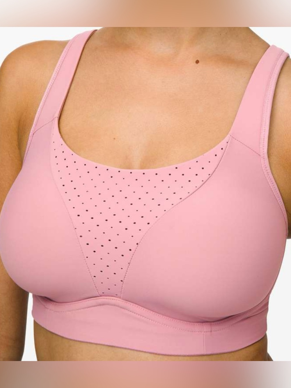 lululemon athletica Perforated Pink Support Sports Bra
